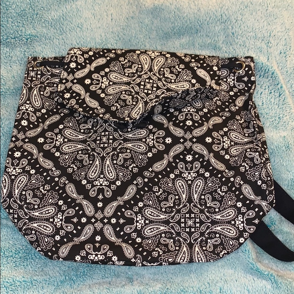 VS Black Paisley Draw String Bag